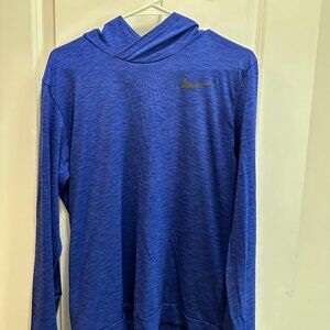 Nike Dri-FIT Element UV Running Hoodie in royal blue.